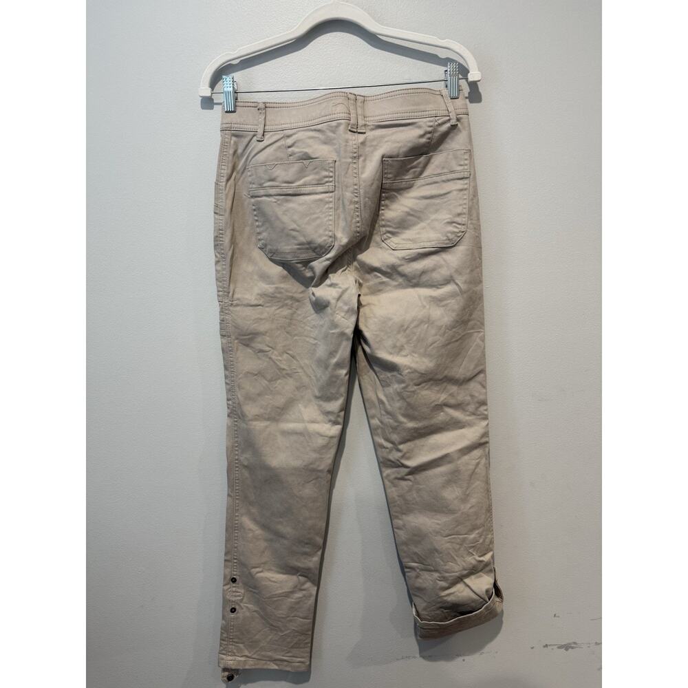 Democracy Womens Ab Technology Utility Cargo Pants Size 6 Khaki Roll Tab Crop - Picture 7 of 10